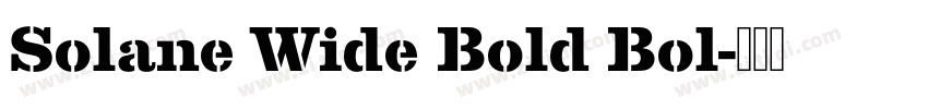 Solane Wide Bold Bol字体转换